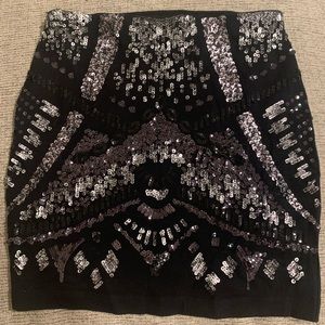 Express sequins mini skirt
